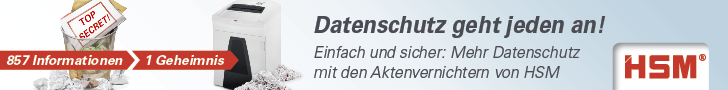 Mehr Datenschutz mit einem Aktenvernichter von HSM