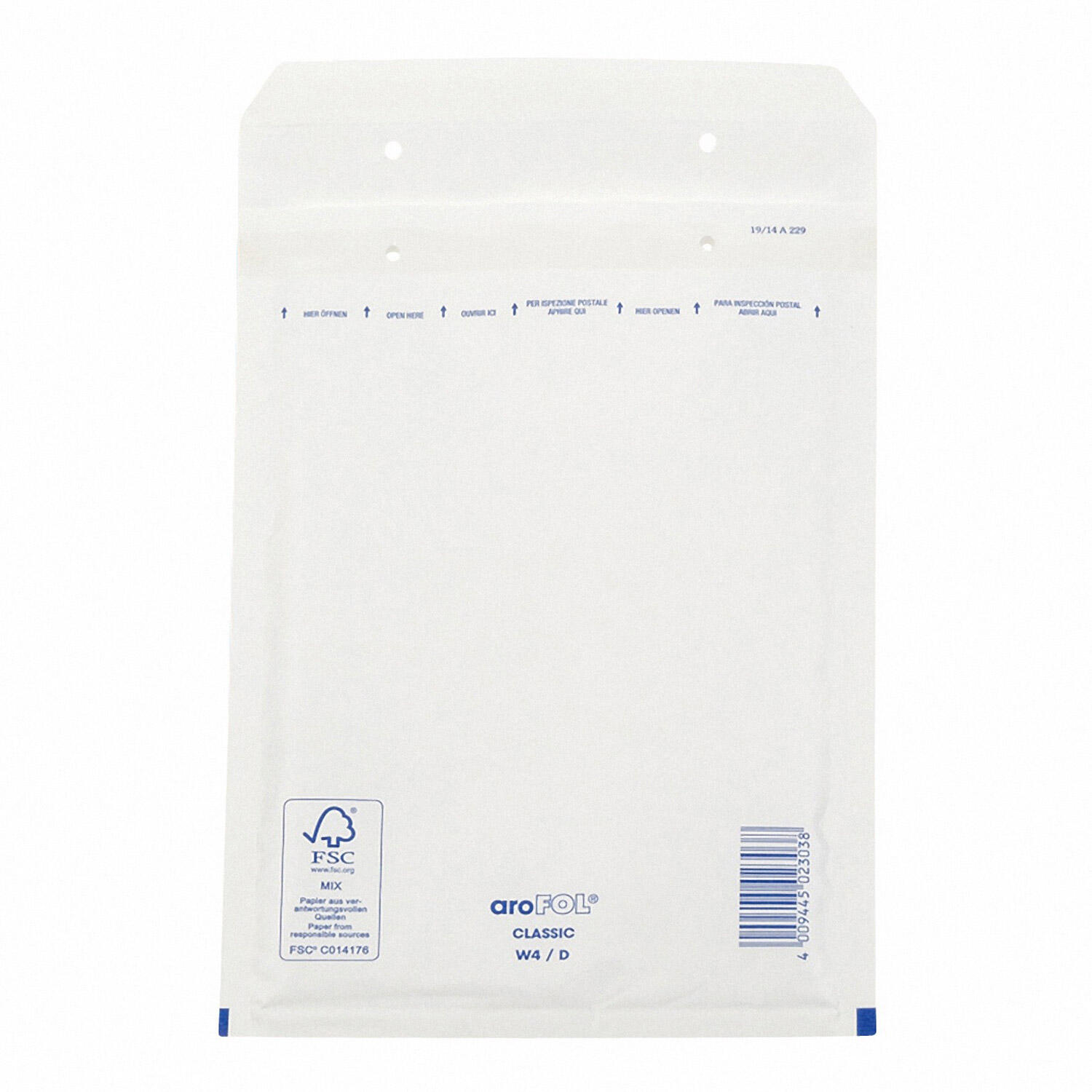 Bild von Luftpolsterversandtasche AroFol, DIN B5, 265 x 180 mm, weiss