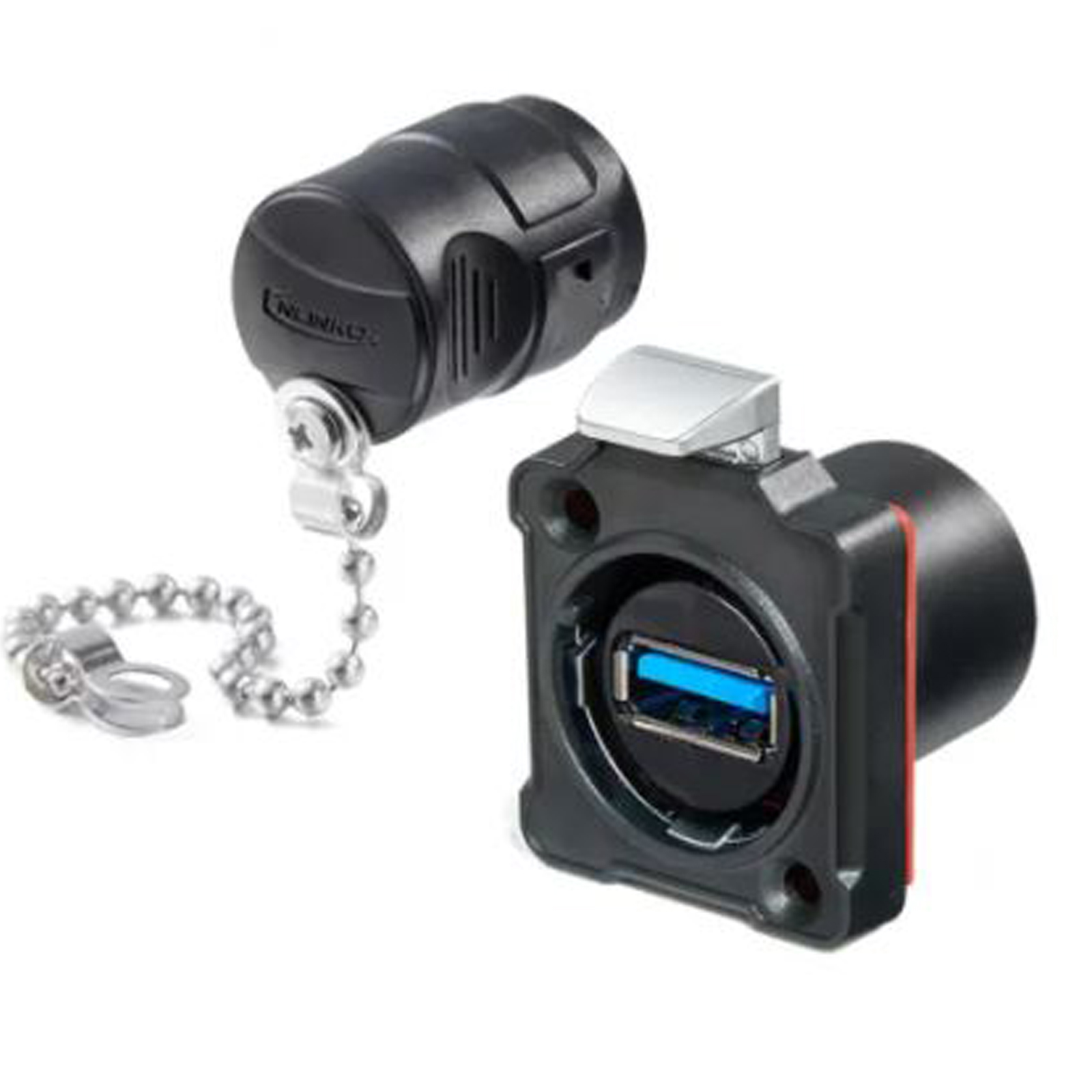 Bild von 10 Stk. USB 3.0 Einbaubuchse female - female - Durchführung IP65