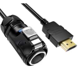 Bild von Wasserfestes HDMI Kabel für 4K Signale mit IP67 für -20°C bis +80°C