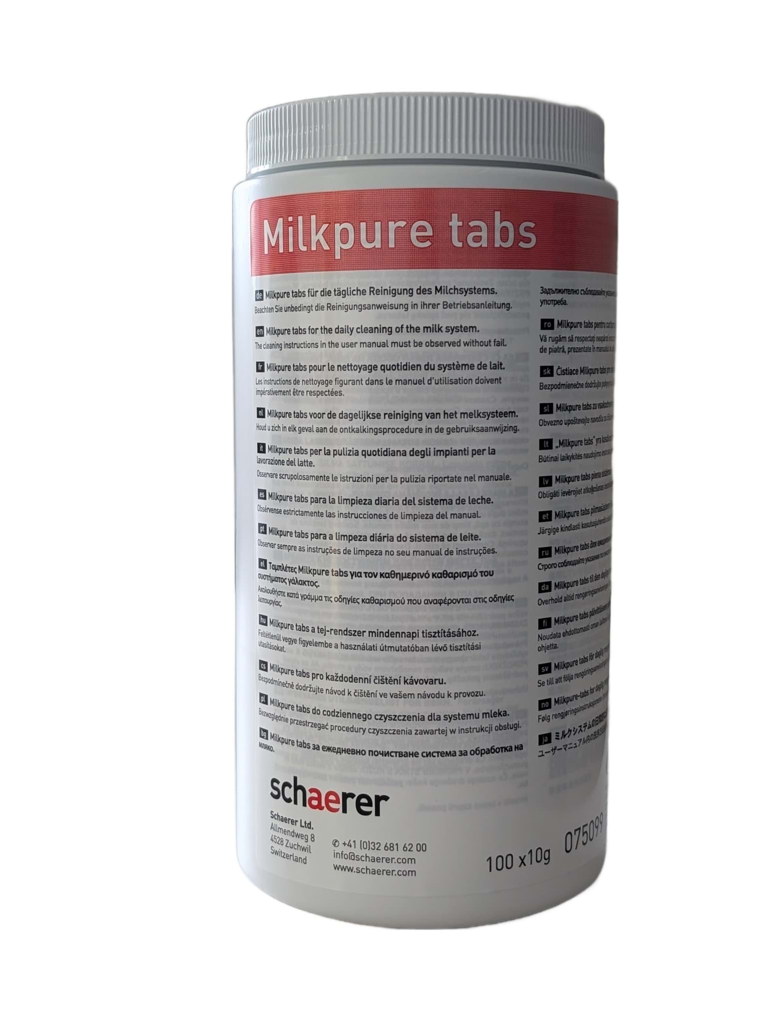 Reinigungstabletten SCHAERER Milkpure Tabs