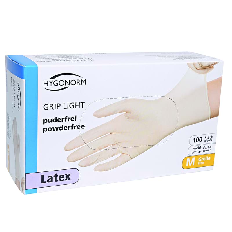 Hygonorm Latex Handschuhe Grip Light, weiss